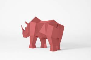 Схемы Rhino Free Papercraft, Бесплатный низкополигональный шаблон PDF