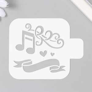 Трафарет Ноты 9х9 см