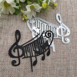 Музыкальные ноты, металлические трафареты для резки, трафареты для «сделай сам», скрапбукинг, декоративное тиснение, ручная работа, шаблон для резки