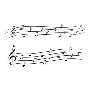 Шаблон векторной иллюстрации музыкальных нот