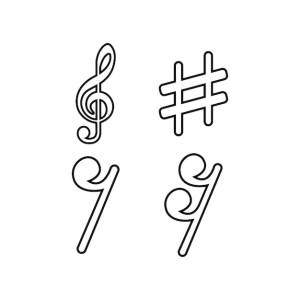 Музыкальные ноты значок вектор шаблон логотипа модная коллекция плоский дизайн