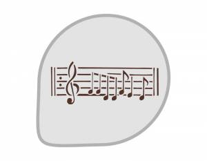 Трафарет для торта “Ноты”