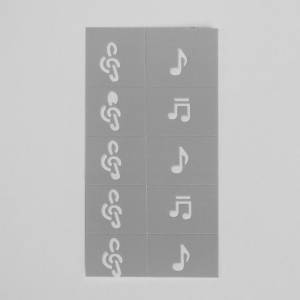 Трафареты для ногтей «Ассорти, ноты», 10 шт на подложке