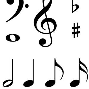 Ноты шаблон для вырезания