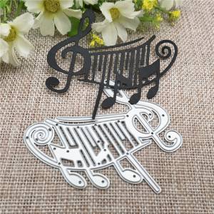 Музыкальные ноты, металлические трафареты для резки, трафареты для «сделай сам», скрапбукинг, декоративное тиснение, ручная работа, шаблон для резки