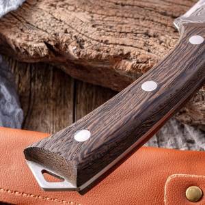 Красивый шаблон, кованый нож для резки мяса мясника, мясника, нож шеф-повара