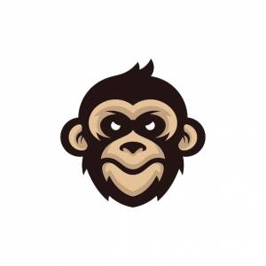Шаблон логотипа талисмана головы обезьяны вектор creative monkey logo vector