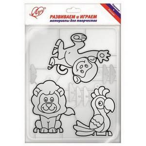 Трафарет для рисования красками по стеклу Обезьяна и компания
