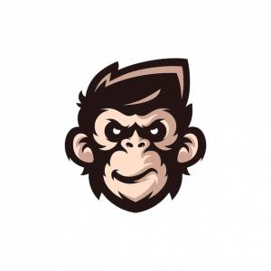 Шаблон логотипа талисмана головы обезьяны вектор creative monkey logo vector