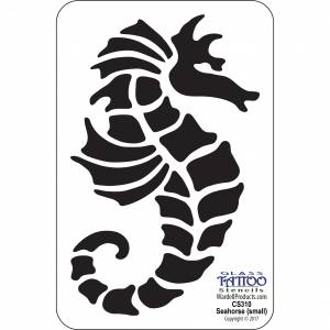 Морской конек трафарет