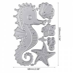 Морской конек для ракушки морская звезда металлический трафарет трафарет DIY Скрапбукинг альбом Pa
