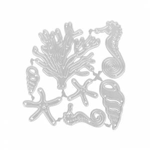 Морские водоросли морские коньки ракушки металлические штампы трафареты для «сделай сам» Скрапбукинг декоративное тиснение ручная работа высекальный шаблон море