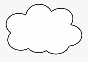 Облако рисунок для детей трафарет
