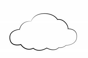 Облачко трафарет