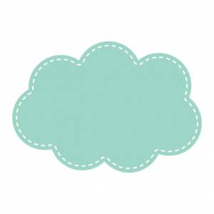 Милый пастельный патч в виде облака с пунктирной линией шаблон художественной формы для социальных сетей