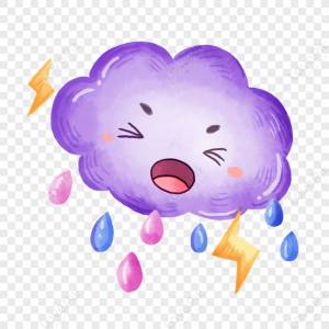 Облако фиолетовый плач смайлики милый акварель мультфильм шаблон,мультфильм облако изображение_Фото номер 380420279_PSD Формат изображения_ru