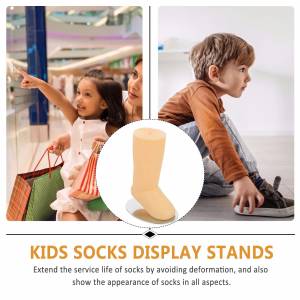 Демонстрация детских носков, обуви, держателя детской обуви, поддержка стенда, витрина, формы, прозрачные стенды, вертикальный прозрачный манекен