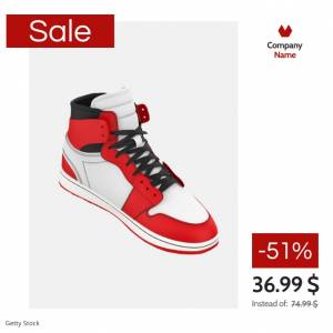 Шаблон обуви модный объект розничная реклама инста