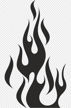 Пламя Огненная Трафарет Стикер Свеча, пламя, цвет, черный, силуэт png