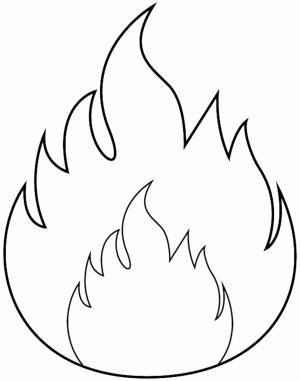 Огонь трафарет
