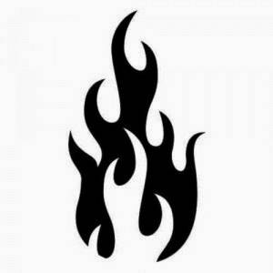 Трафарет пламя