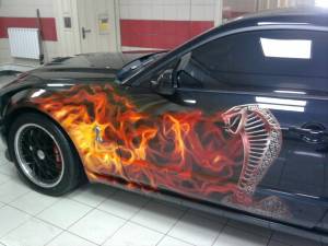 Шелкография автомобиля как особый вид аэрографии