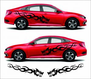 Наклейки на авто узоры