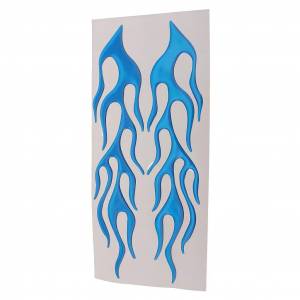 Автомобиль Мотоцикл мягкий огонь Шаблон наклейка украшение синий