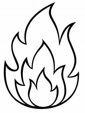 Огонь рисунок красками