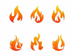 Пламя огня задает векторный шаблон