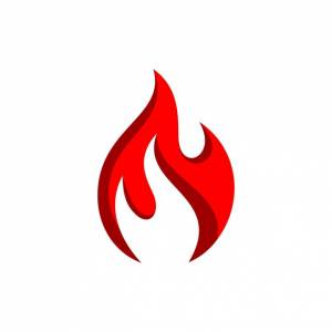 Красный огонь пламя логотип шаблон иллюстрации дизайн вектор eps 10