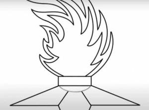 Раскраски Вечный огонь рисунок