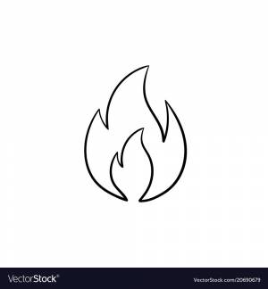 Пламя трафарет