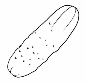 Рисунок огурец трафарет