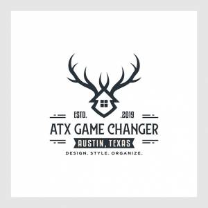 Тип логотипа охотника на оленей, шаблон и вектор