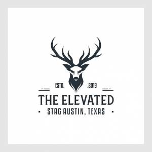 Тип логотипа охотника на оленей, шаблон и вектор