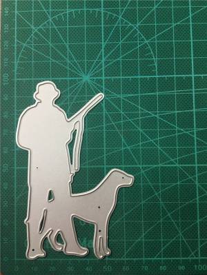 2021 новый металлический высекательный штамп Охотник с украшением собаки записки Бумага Ремесло Нож Форма лезвие штамп трафареты умирает