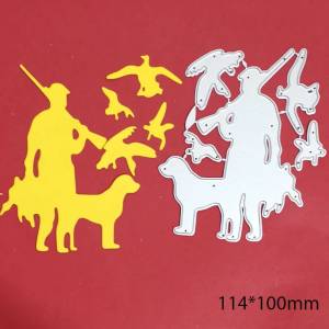 Металлический Трафаретный вырубной штамп Охотник с собакой 2021 НОВЫЙ крафт поделочная форма, трафареты для бумажная карточка для скрапбукинга для изготовления под давлением шаблон