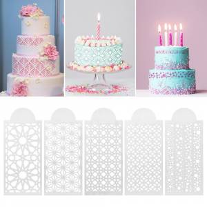 Трафареты для мастики, торта, выпечки, трафареты, инструмент для тиснения и украшения, пластиковые бриллианты, свадебное печенье, картина для рисования шоколада