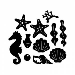 Штамп GG1001 для резки раковины, морского конька, новинка 2022, металлические штампы из ракушек, трафареты для рукоделия, скрапбукинг, декоративное тиснение, бумажная карточка