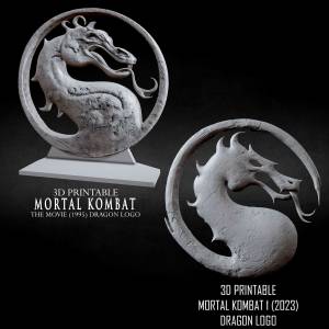Файл STL 3D ПЛАКАТ MORTAL KOMBAT 1995 И ЛОГОТИП ДРАКОНА MK1 2023 ・Шаблон для загрузки и 3D-печати・Cults