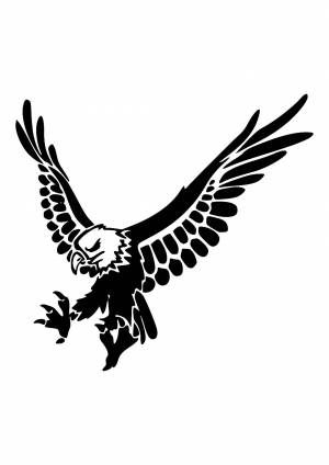 Орел трафарет