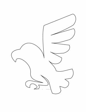 Раскраски Раскраска Контур орла Контуры птиц