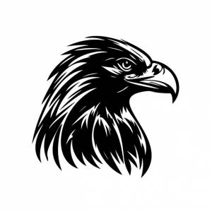 Силуэт головы орла простой, но очень четкой формы показывает, что это голова орла