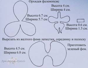 Орхидеи из фоамирана