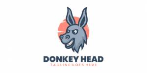 Логотип талисмана головы осла 350870