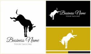 Силуэт осла лошадь шаблон логотипа
