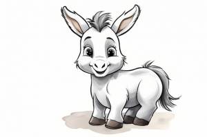 Раскраска осел