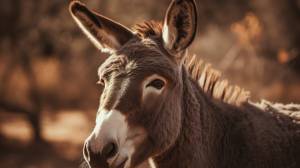морда осла показывает голову с поднятыми ушами, картинка осла, осел, животное фон картинки и Фото для й загрузки
