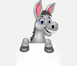 Иллюстрация иллюстрации осла шаржа, счастливый маленький осел, млекопитающее, животные, позвоночное животное png